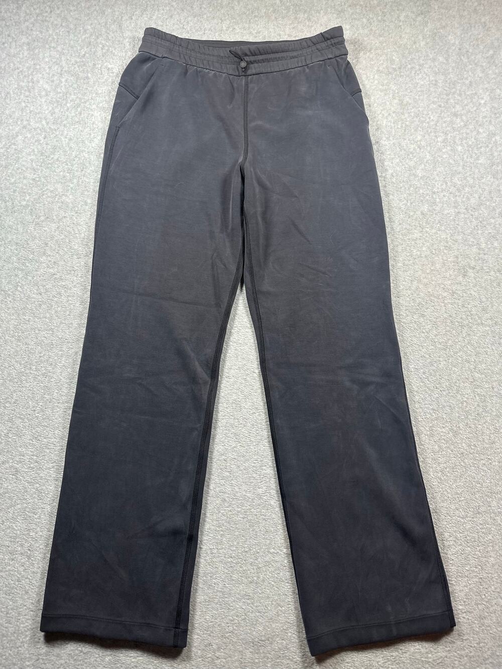Lululemon Softstreme High-Rise Sweatpants Women's Size 8 Black Straight Leg